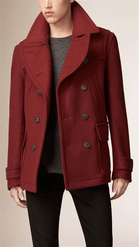 burberry wool blend pea coat review|Burberry male coat.